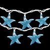 Set of 10 Blue Starfish Novelty String Lights - 9ft White Wire Image 2