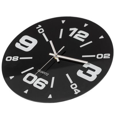 Set of 2 Black Wall Clocks Image 2