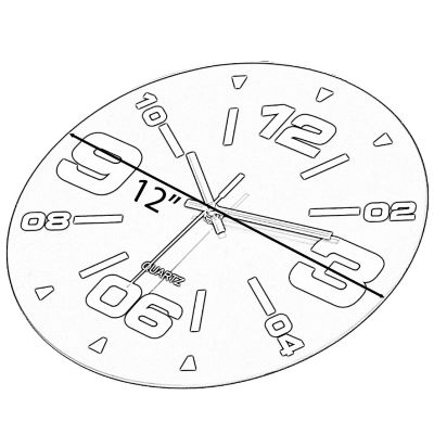Set of 2 Black Wall Clocks Image 3