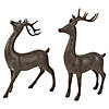 Set of 2 Brown Deer Christmas Decorations 14" Image 1