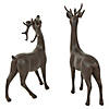 Set of 2 Brown Deer Christmas Decorations 14" Image 3