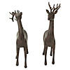 Set of 2 Brown Deer Christmas Decorations 14" Image 4