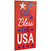 Set of 2 God Bless the USA and Land of the Free Patriotic Wooden Plaques 23.5" Image 3