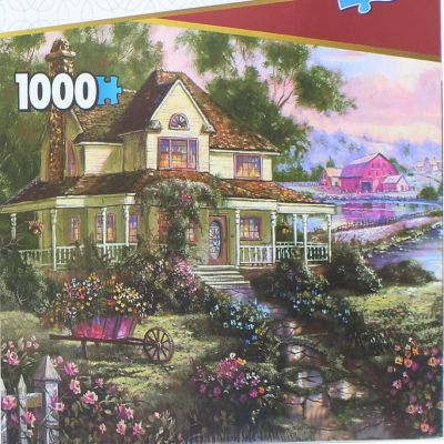 Set of 2 Keepsakes 1000 Piece Jigsaw Puzzles  Colorful Cottages Image 2