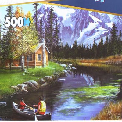 Set of 2 Keepsakes 500 Piece Jigsaw Puzzles  Mountain Cabins Image 2