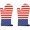 Set of 2 Stars and Stripes Americana Oven Mitts 13.75" Image 3