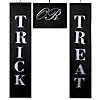 Set of 3 Black and White Trick or Treat Outdoor Halloween Banners 19.25" Image 1