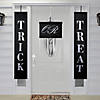 Set of 3 Black and White Trick or Treat Outdoor Halloween Banners 19.25" Image 1