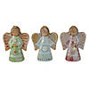 Set of 3 Glitter Dusted Gingerbread Christmas Angels 6" Image 1