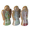 Set of 3 Glitter Dusted Gingerbread Christmas Angels 6" Image 1