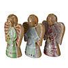 Set of 3 Glitter Dusted Gingerbread Christmas Angels 6" Image 2