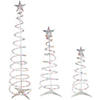 Set of 3 Lighted Multi-Color Spiral Christmas Trees - 3'  4'  and 6' Image 1