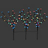 Set of 3 Pre-Lit Cherry Blossom Artificial Tree Branches 2.5' - Multicolor LED Lights Image 1