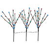 Set of 3 Pre-Lit Cherry Blossom Artificial Tree Branches 2.5' - Multicolor LED Lights Image 2