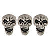 Set of 3 Skull Stakes Outdoor Yard Halloween Decorations Image 1