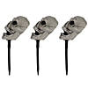 Set of 3 Skull Stakes Outdoor Yard Halloween Decorations Image 2
