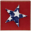 Set of 3 Stars and Stripes Americana Wooden Plaques 4.25" - Red  White and Blue Image 4