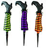 Set of 3 Striped Witch Leg Halloween Pathway Markers Image 3