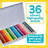 Set of 36 Color by Number Colored Pencils in a Tin Image 1