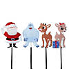 Set of 4 Pre-Lit Rudolph the Red-Nosed Reindeer Pathway Markers - Clear Lights Image 1