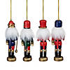 Set of 4 Red and Green Christmas Nutcracker Ornaments - 5" Image 3