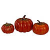 Set of 5 Artificial Fall Harvest Pumpkins Decorations 4" Image 1