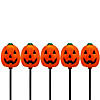 Set of 5 Jack-O-Lantern Shaped Halloween Pathway Markers - 3.75ft Black Wire Image 1