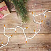 Set of 50 Orange LED Mini Christmas Lights 4" Spacing - White Wire Image 1
