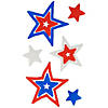 Set of 6 Double Sided Patriotic Celebration Gel Window Clings Image 2