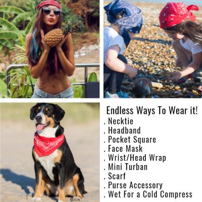 Set of 9 Solid 100% Polyester Unisex Bandanas Image 2