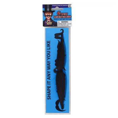 Shape It 6 Ways Black Moustache Costume Accessory Image 1