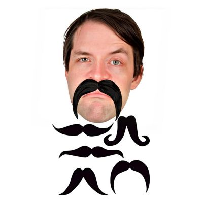 Shape It 6 Ways Black Moustache Costume Accessory Image 3