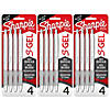Sharpie S-Gel, Gel Pens, Medium Point (0.7mm), Pearl White Body, Black Gel Ink Pens, 4 Per Pack, 3 Packs Image 1