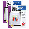 Sheet Protectors, Standard Weight, Letter Size, Non-Glare, 100 Per Box, 2 Boxes Image 1