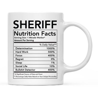 Sheriff Nutritional Facts Coffee Mug Image 2