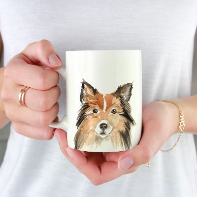 Shetland Sheepdog Up Close Ceramic Mug Image 1