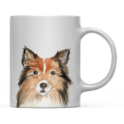 Shetland Sheepdog Up Close Ceramic Mug Image 1