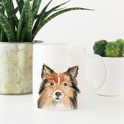 Shetland Sheepdog Up Close Ceramic Mug Image 2
