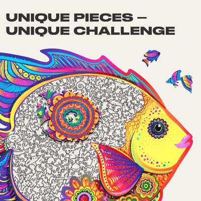 Shining Fish 196 Piece Shaped Wooden Jigsaw Puzzle Image 1