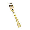 Shiny Gold Glamour Cutlery Disposable Plastic Forks (168 Forks) Image 1