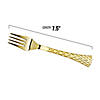 Shiny Gold Glamour Cutlery Disposable Plastic Forks (168 Forks) Image 2