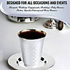 Shiny Metallic Aluminum Silver Round Plastic Saucers and Kiddush Cup Value Set (120 Cups + 120 Saucers) Image 4