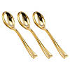 Shiny Metallic Gold Mini Plastic Disposable Tasting Spoons (240 Spoons) Image 1