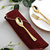 Shiny Metallic Gold Mini Plastic Disposable Tasting Spoons (240 Spoons) Image 4