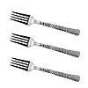 Shiny Metallic Silver Hammered Plastic Forks (340 Forks) Image 1