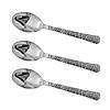 Shiny Metallic Silver Hammered Plastic Spoons (340 Spoons) Image 1