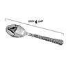 Shiny Metallic Silver Hammered Plastic Spoons (340 Spoons) Image 2