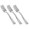 Shiny Metallic Silver Mini Plastic Disposable Tasting Forks (960 Forks) Image 1