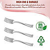 Shiny Metallic Silver Mini Plastic Disposable Tasting Forks (960 Forks) Image 3
