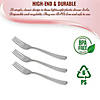 Shiny Metallic Silver Plastic Forks (600 Forks) Image 3